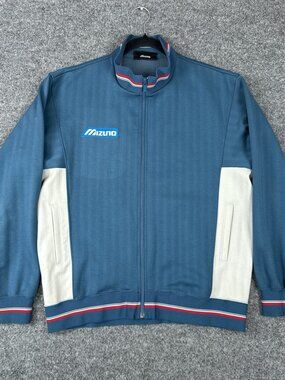 Mizuno Superstar Samoa Track Jacket Japan Large Teal Vintage Full Zip